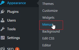 adding menus at header