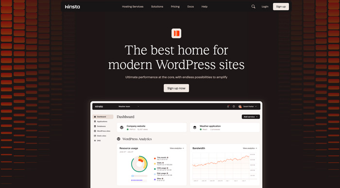 Kinsta Homepage